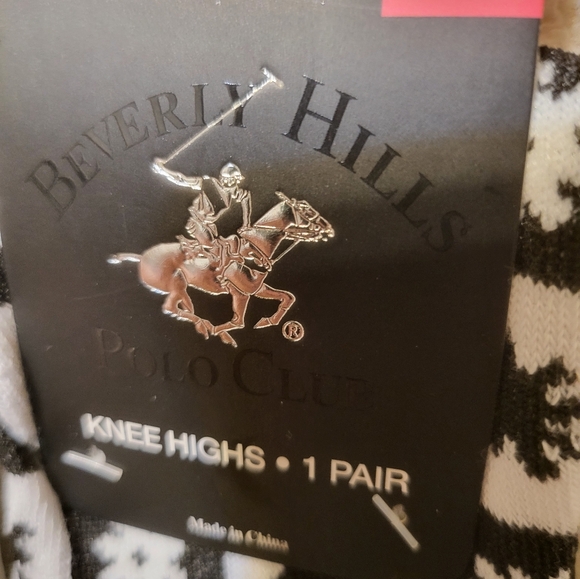 NWT Beverly Hills Polo Club Knee Highs. Size 5-9 (2 Pair) - Picture 4 of 6
